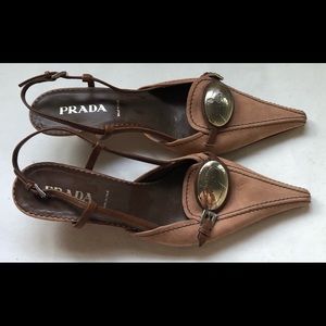 Prada Strappy Slip On Mules